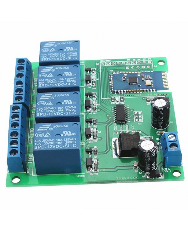 12V 4 Channel Road Bluetooth Control Relay Module