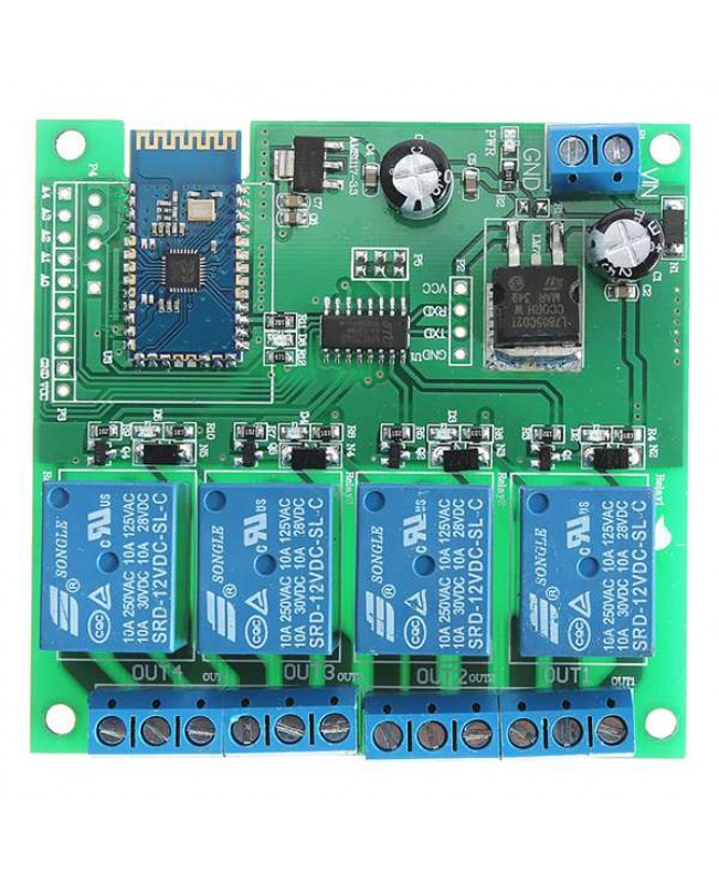 12V 4 Channel Road Bluetooth Control Relay Module