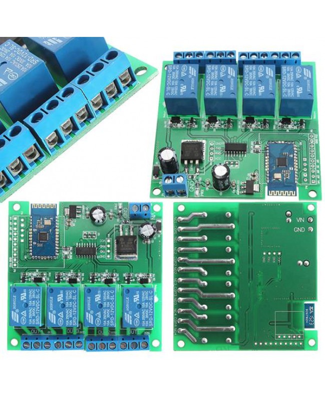 12V 4 Channel Road Bluetooth Control Relay Module