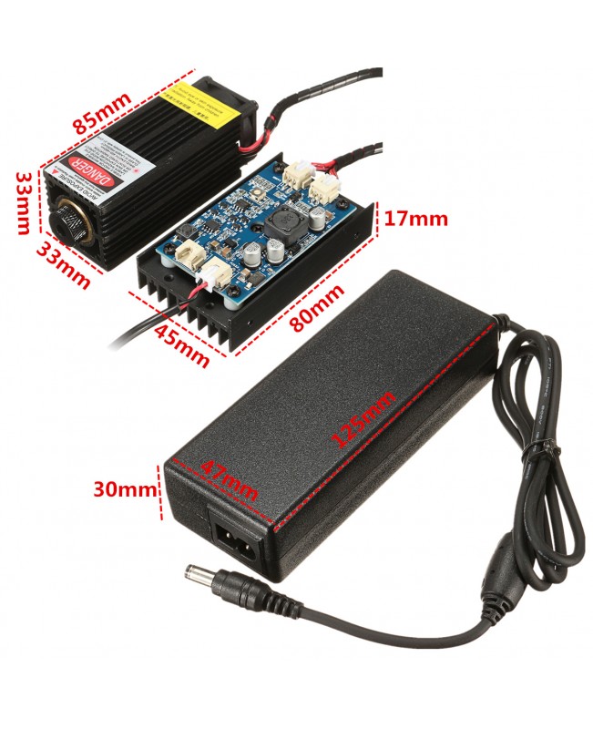 450nm 5W Laser Engraving Module Blue Light  With TTL Modulation